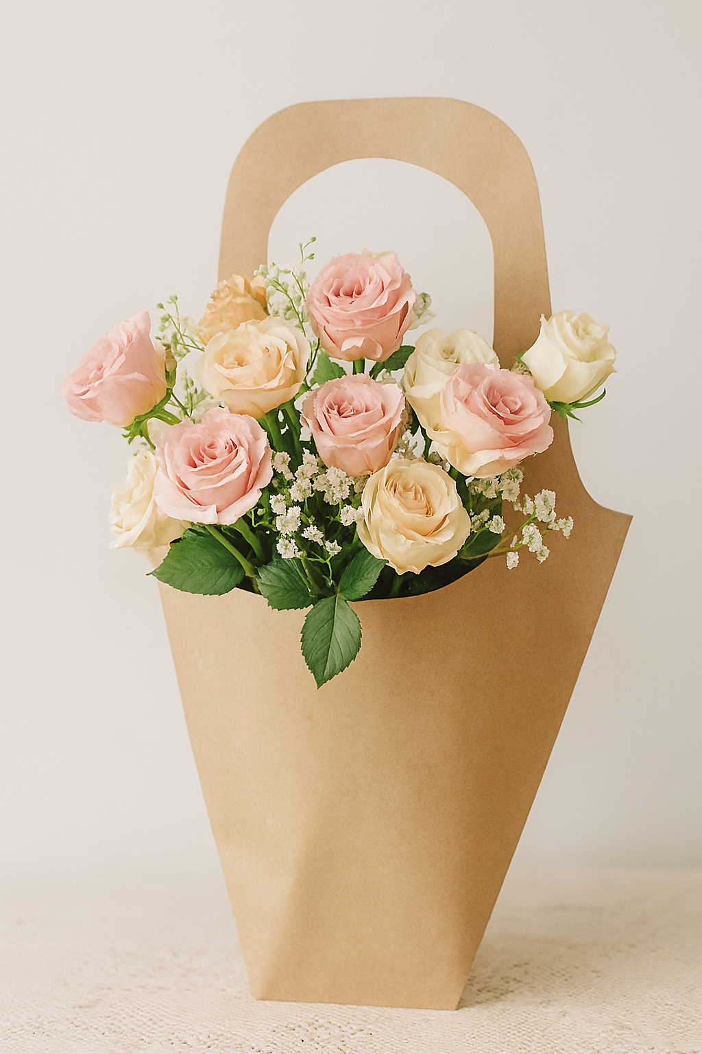 Kraft Paper Flower Gift Bag