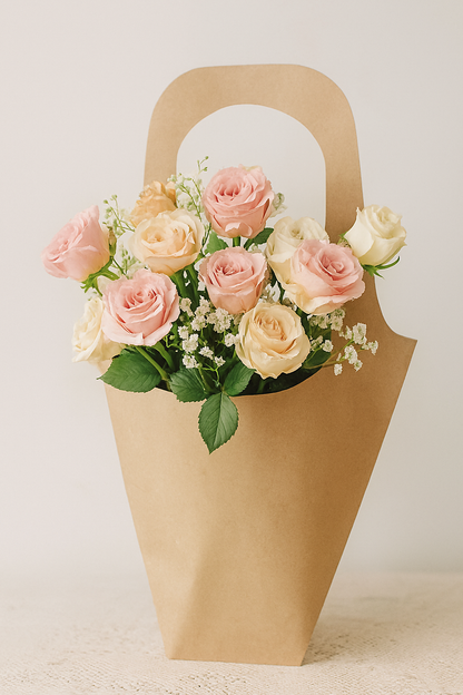 Kraft Paper Flower Gift Bag
