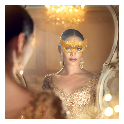 Gold Venetian Filigree Mask