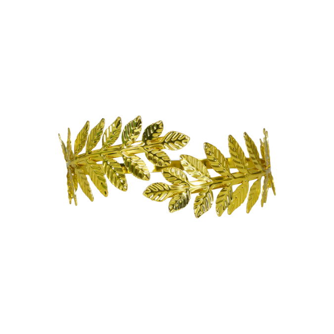 Gold Laurel Arm Bracelet