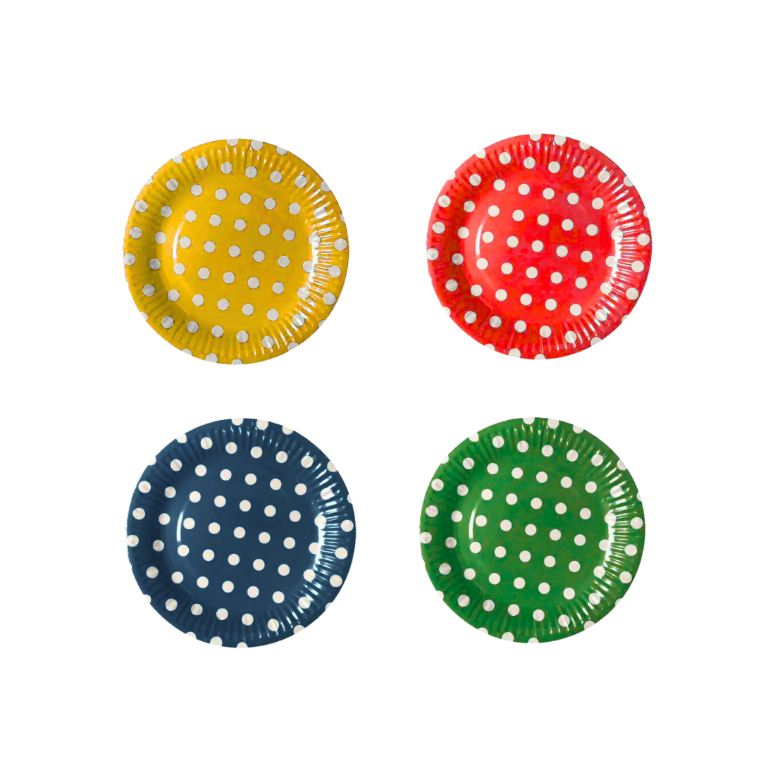 Polka Dot Paper Plates 10 pcs