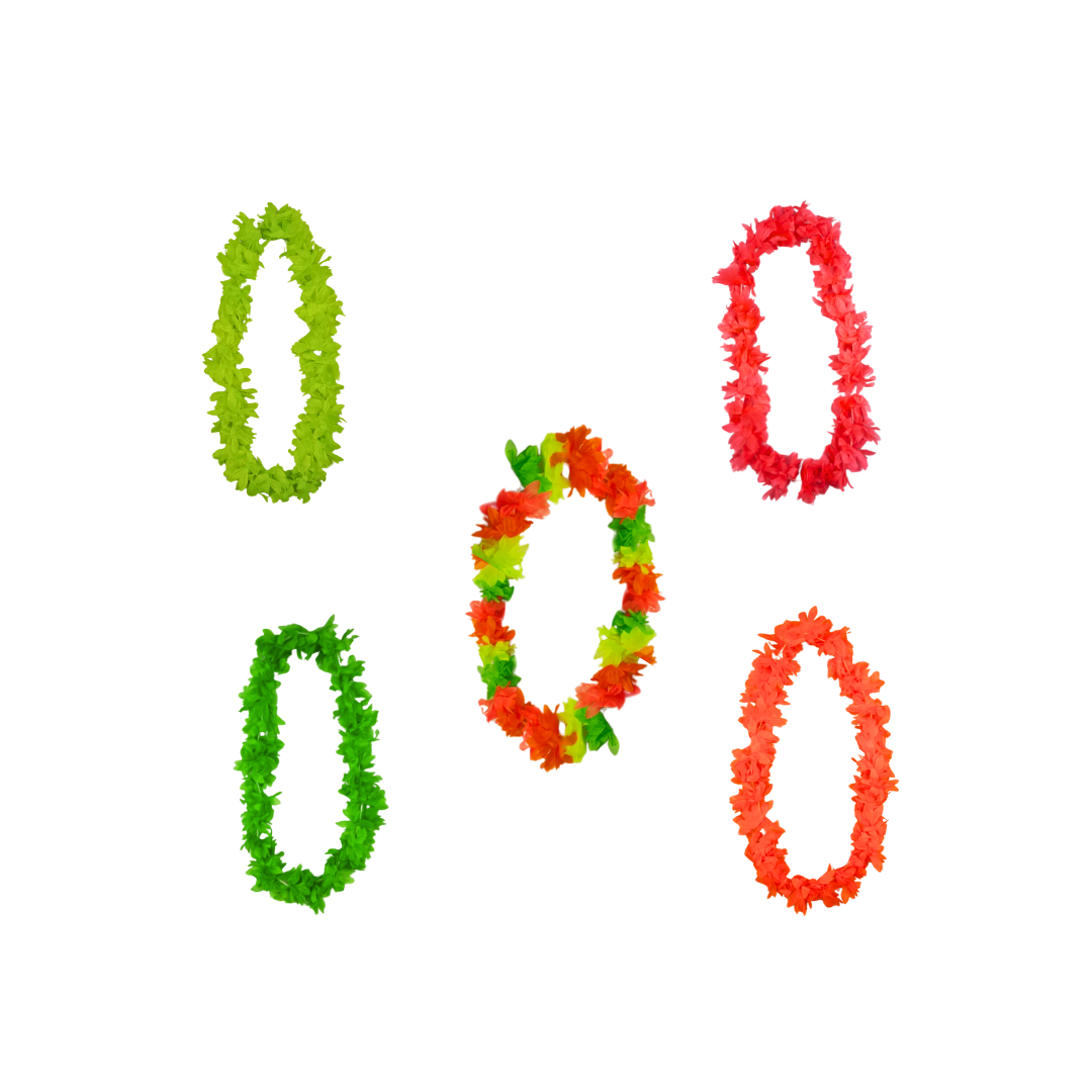 Neon Hawaiian Flower Garland 47 CM